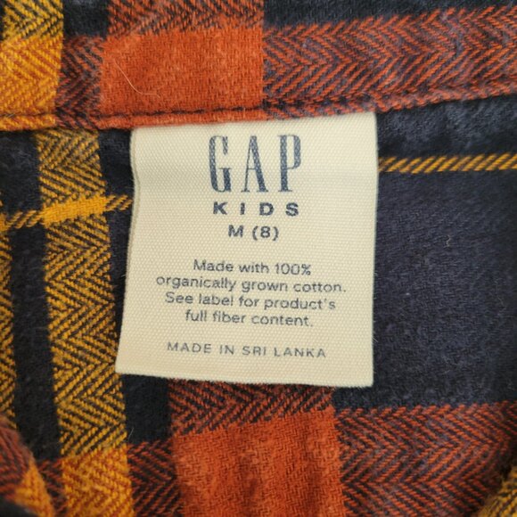 GAP Boys Organic Cotton Flannel Shirt – Size M (8) - Picture 5 of 5
